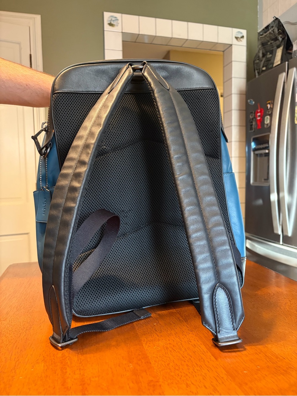 Coach Two-Tone Blue and Black Men's Backpack - Picture 2 of 5